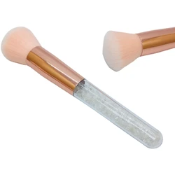 Natural Healing Energy Rose Quartz Crystal Gemstone Custom Luxury Makeup Brushes Set