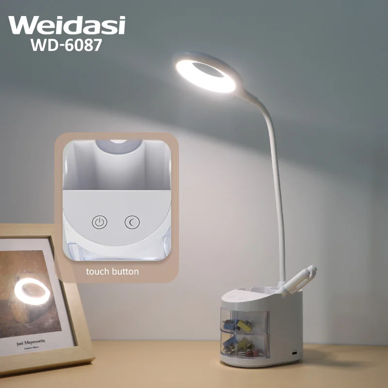 LED Rechargeable Eye Protection Reading Light Student Table Lamp Desk Night for Lamp Home Bedroom
