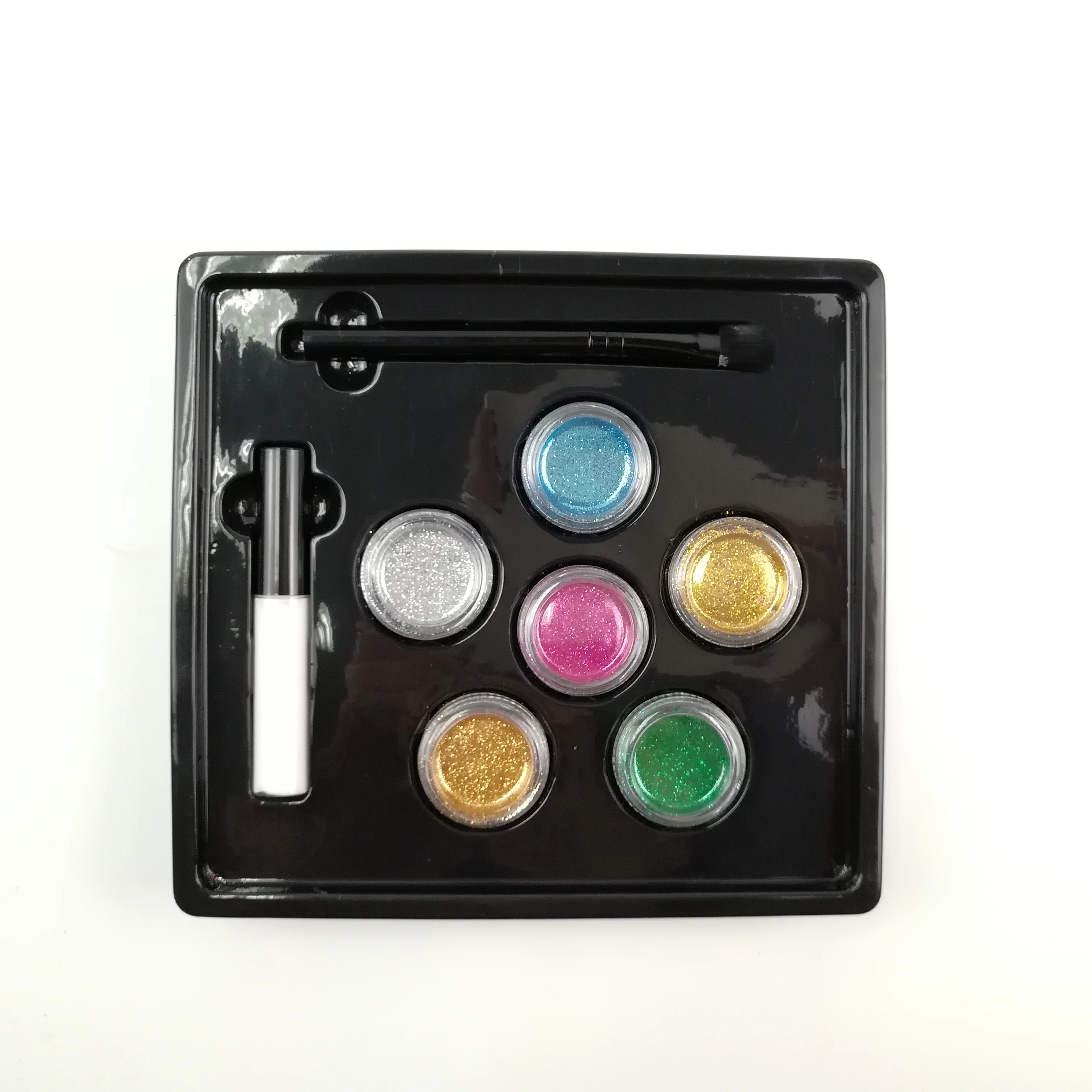 Christmas Party Face DIY non toxic glow face paint Glitter tattoo kit with stencil