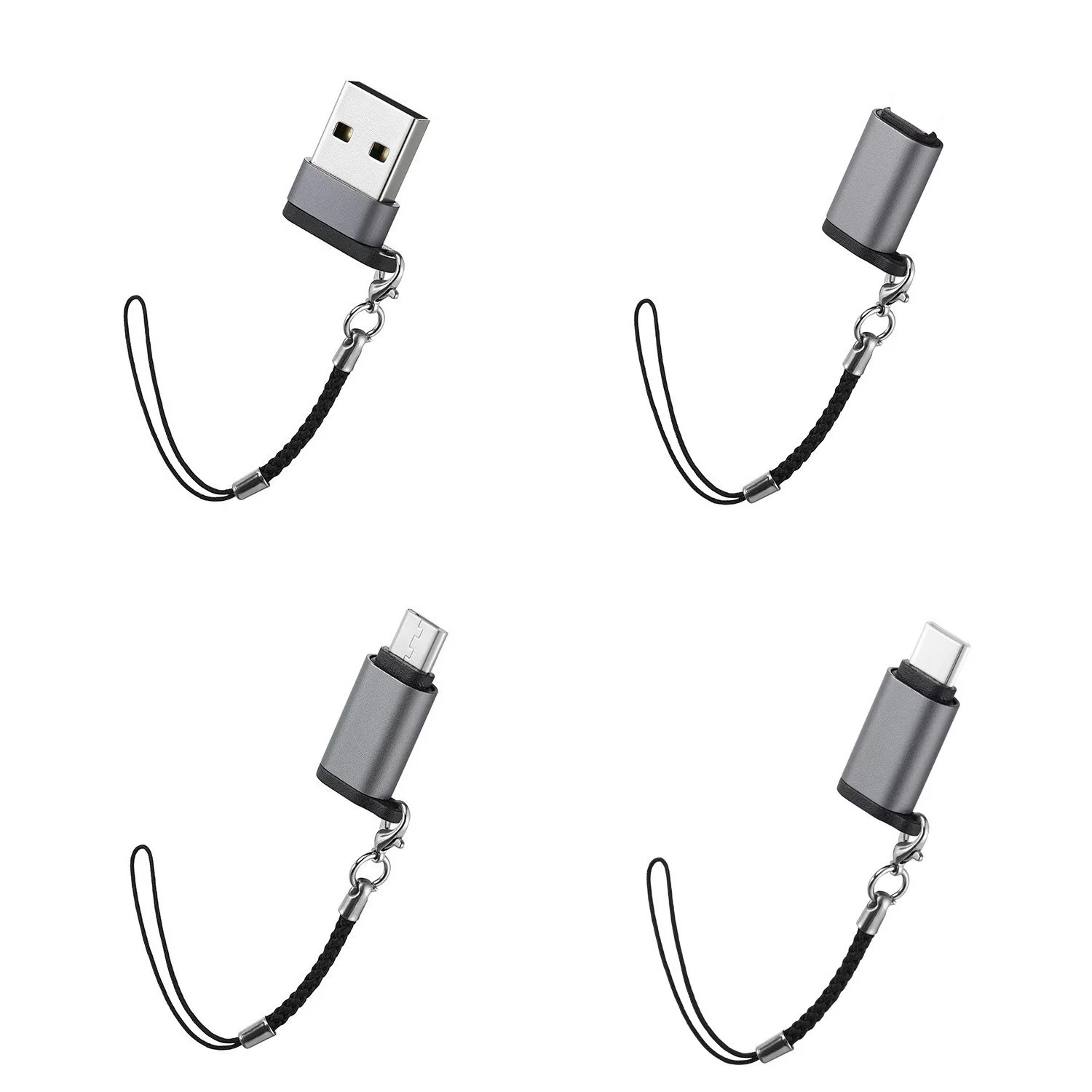 Flexi Type C USB C Female To USB 2.0 Male OTG Adapter, PD Fast Charging Converter Transfer OTG Adapter