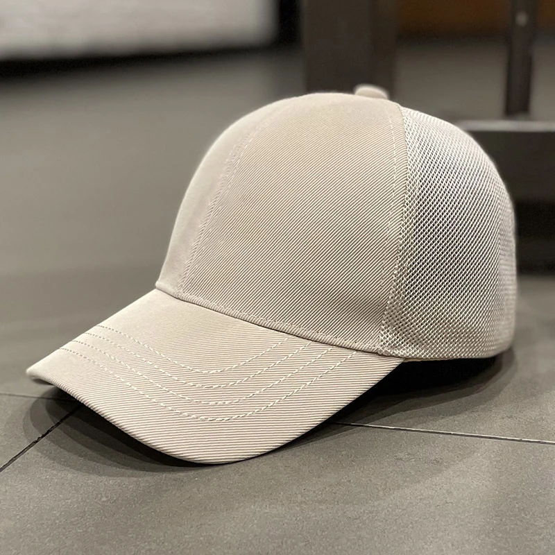 Custom 6 Panel trucker hats, Plain Blank Black mesh trucker hat