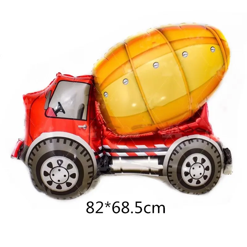 Crane Excavator Foil Balloon Kids Toy Birthday Party Decoration Mobile Machinery Shop Series for Christmas and Halloween