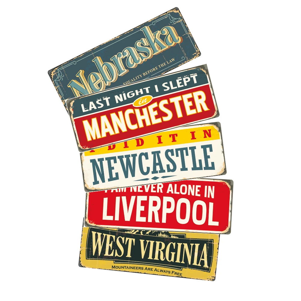 Custom Made Sign Vintage Plaque Pub Signboard Wall Decor Retro Nostalgia Plates Poster Metal Tin Signs Craft Cafe Bar Iron Cock
