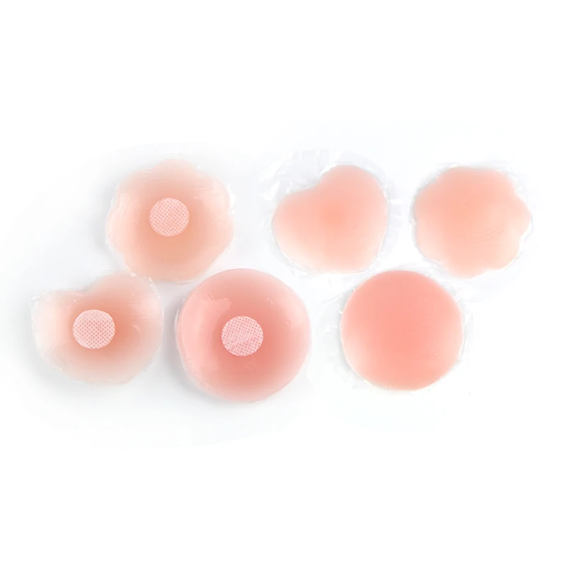 Adhesive Seamless Reusable Silicone for Sexy Women Packaging Case Pasty Nippies Nipples Nipple Cover Covers