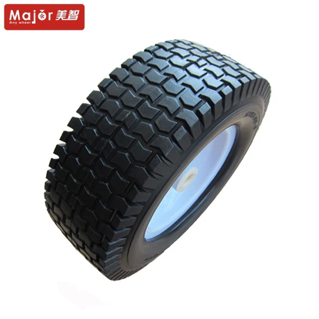 16 Inch Pu foam Filled Folding Wagon Lawn Mower Wheels Go Kart Wheel Tires