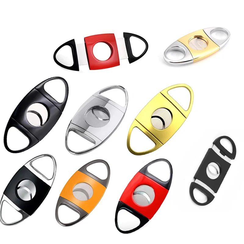 Stainless steel Cigar Cutter Custom Logo V Luxury Set