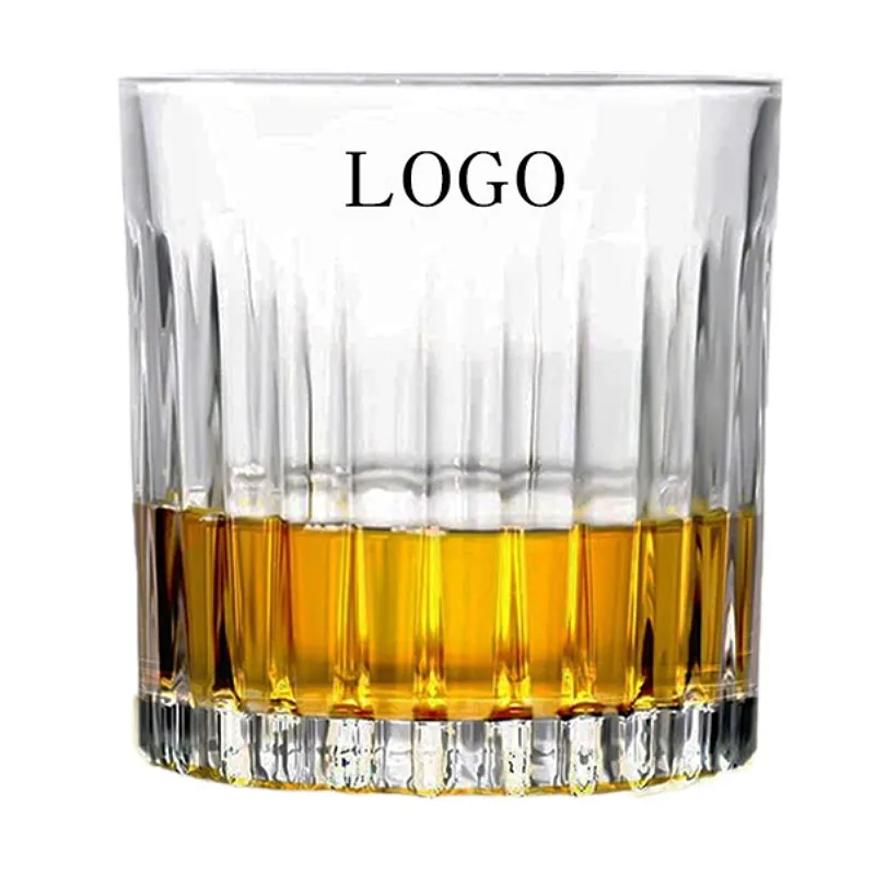 Manufacturer of vertical stripes 300ml whisky glass cups whisky tasting glass free samples premium quality