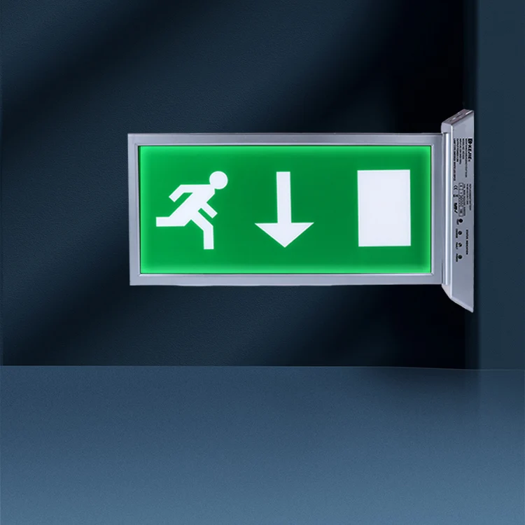 220V Rechargeable Emergency Exit Light Wall Mount Led Exit Sign Emergency Light
