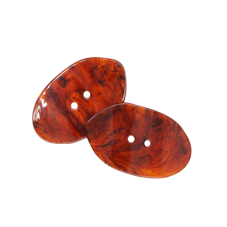 wholesale fashion custom 2 holes irregular flat plastic buttons for garment shirt