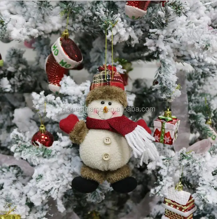 
2019 christmas toy pendant cute plush christmas gift for tree snowman elk doll free shipping 