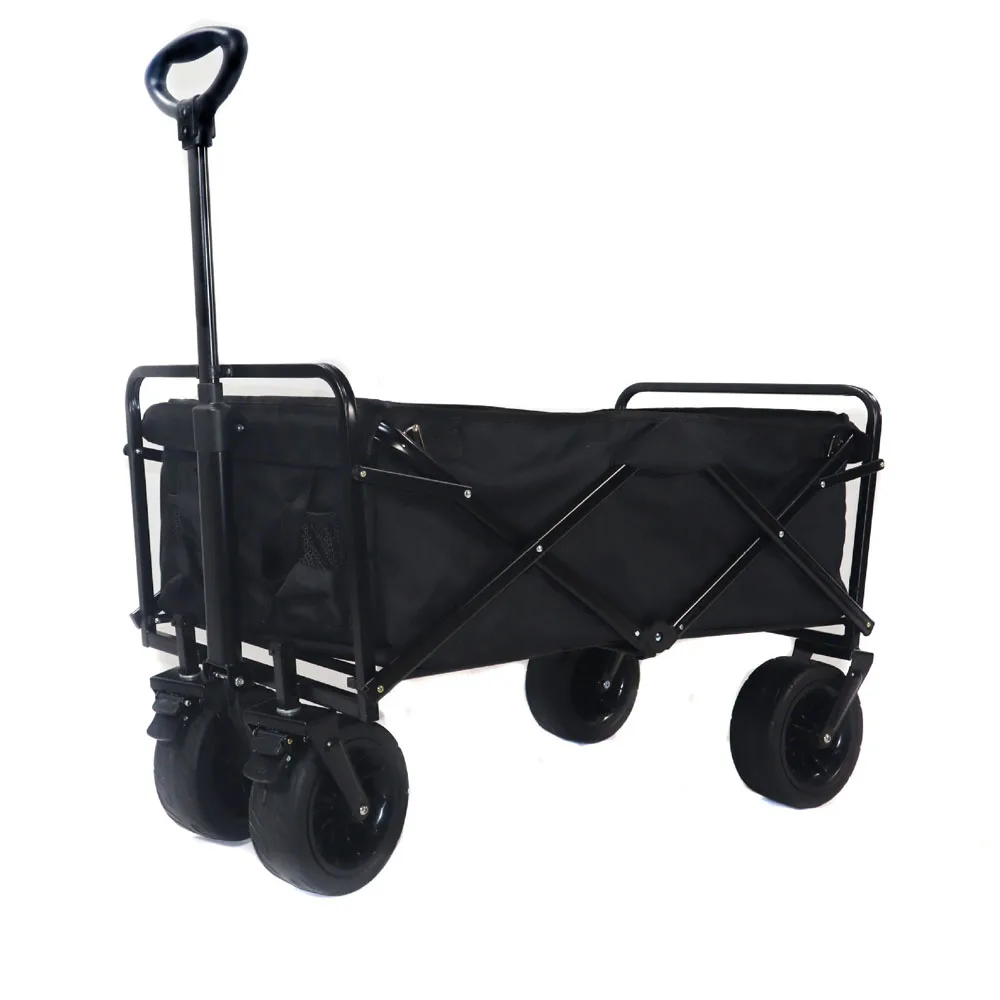 Foldable Beach Trolley Utility Camping Metal Garden Hand Cart Portable Folding Outdoor Wagon Trolley