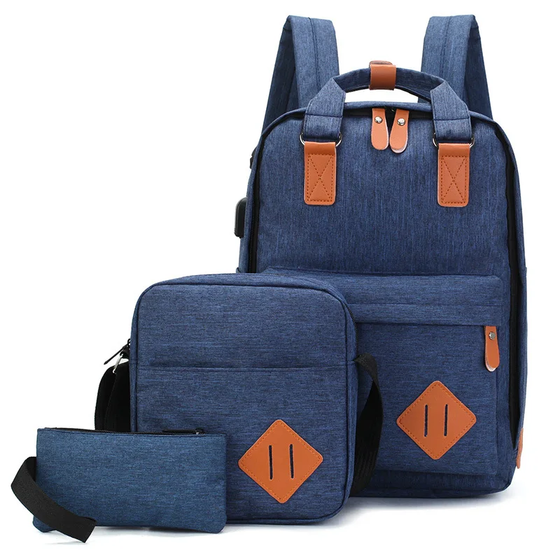 
3 In 1 School Backpack Set Students Casual Travel School Bookbag Teens Girls Boys Schoolbag 