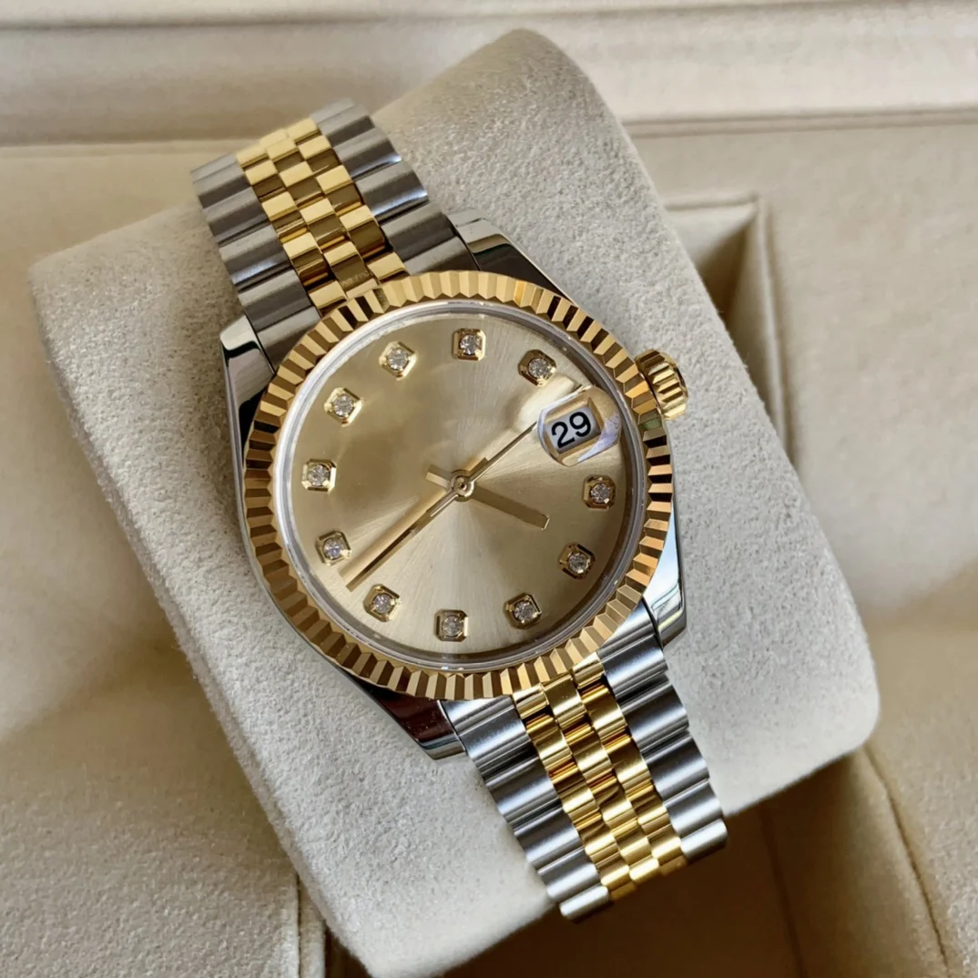 High quality  watch 904lL alloy case steel band watches women  business wristwatch  female gift auto date mechanical watches