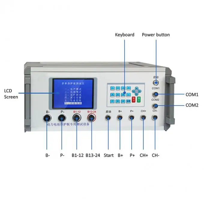 bms li ion battery tester bms 60v For Lifepo4 Battery Pack tester 3s-24s 30a-500a 12v-72v  touch display screen accessories