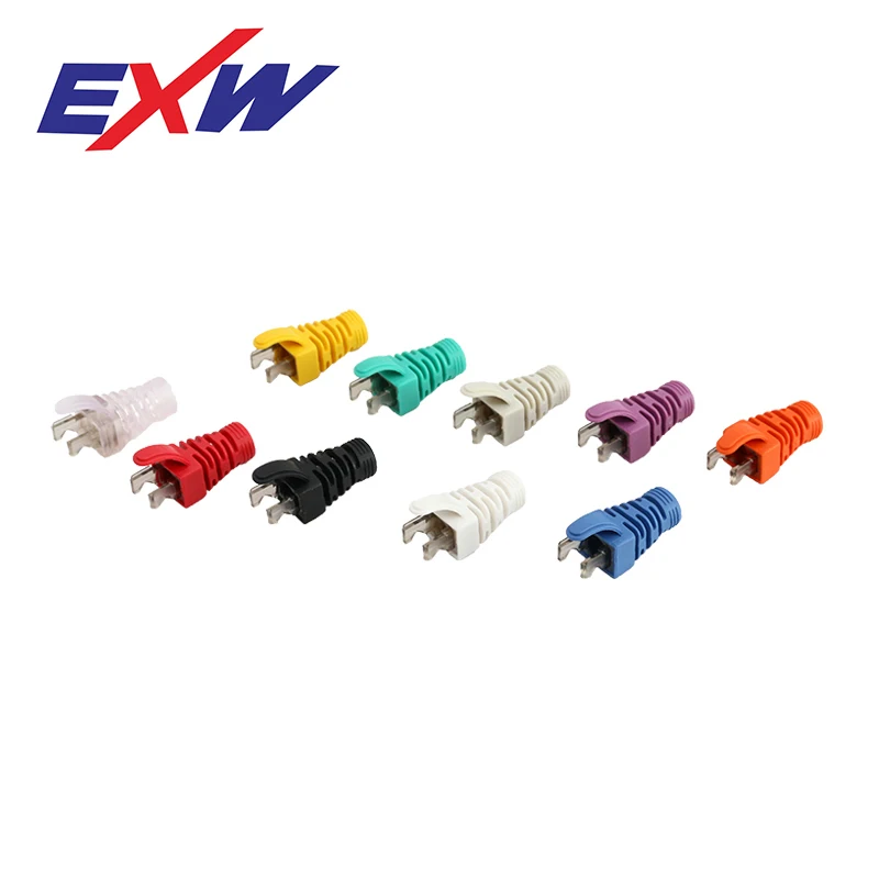  Cat 6 cat 5e UTP STP RJ45 ботинка штепсельной вилки разъем крышки ботинки на резиновой