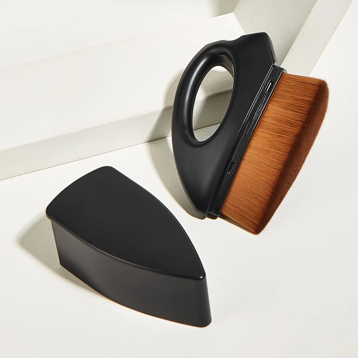 iron type single foundation brush private label delicate traceless face makeup brushes