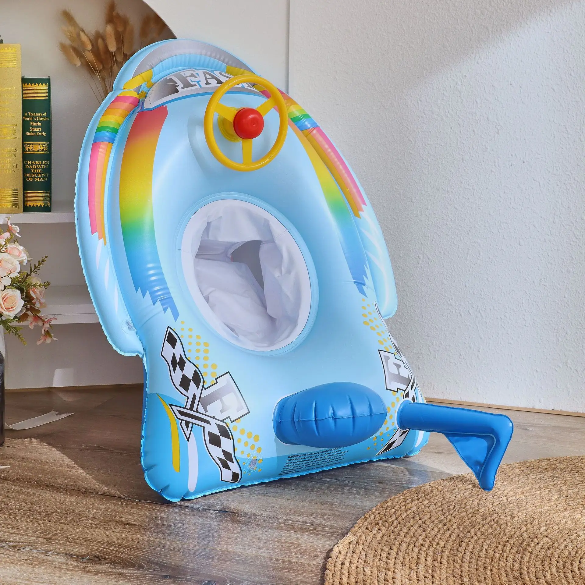 factory wholesale inflatable baby swimming float toys pvc ring seat animal toy for kids swim ring children swim ring