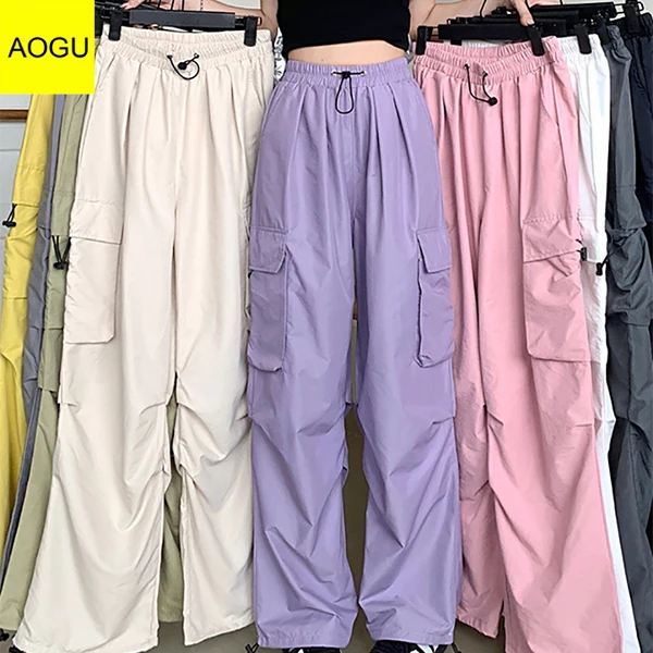 Quick-drying Overalls Thin High-waisted Wide-leg Pants Loose  Protection Casual Sports Pants For Women