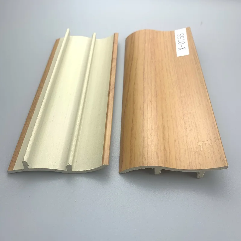 cheap wood plastic composite Plinth Profiles Baseboard kitchen waterproof PVC skirting board