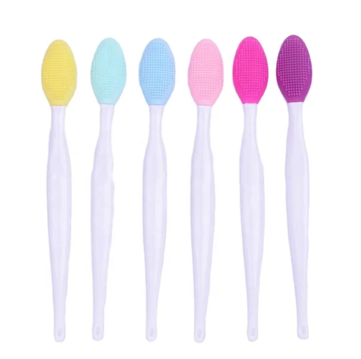 BEAU FLY lip scrub brush Easy To Carry Face Blackhead Removal Cleaning Silicone Nose Cleaning Brush Exfoliate Brush