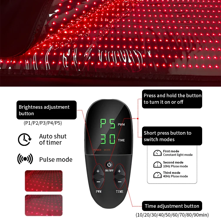 Pain Relief Pulsed Full Body Therapi Infrared Sleeping Bag 850nm Near led Therapy Sleeping Pod 660nm Therapy for Home Use