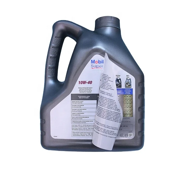 Manufacture Engine Oil  Bottle Label  peel off label sticker  Engine oil double layer label sticker