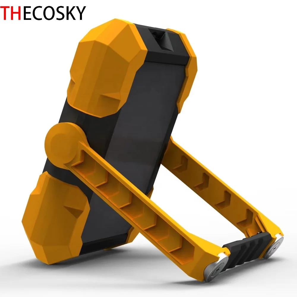 
Solar power rechargeable Cordless Portable Magnetic COB tripod led work light,warning triangle strobe light 