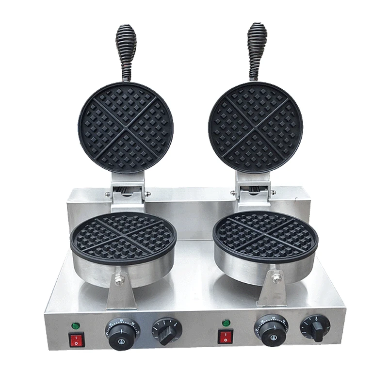 
Commercial Electric110V or 220v Double Head Waffle Baker 4 pcs/ plate 