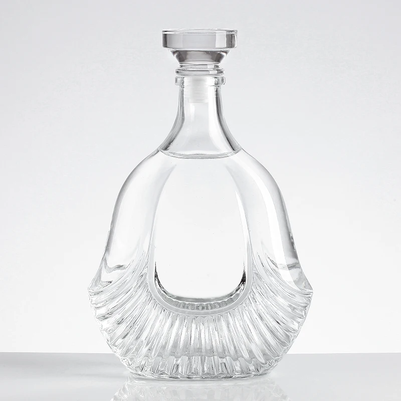 Luxury Custom Packaging European VSOP Brandy Glass Alcohol Container High Quality Brandy Glass Bottle for Alcoholic Beverages