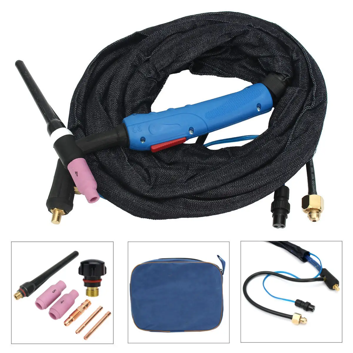 weldcraft  WP17 TIG Welding Torch with 4 M or 8M cable for argon welding
