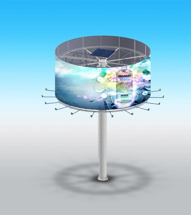Innovative design city outdoor round shaped steel billboard structure for sale (62439360279)