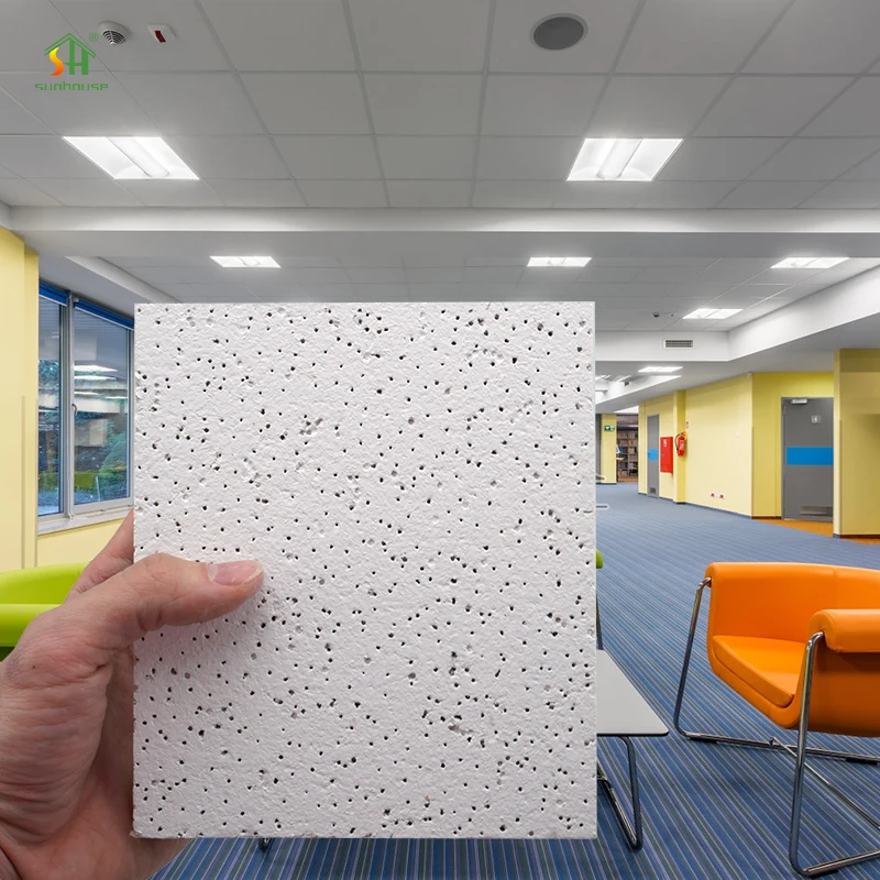 Spot Goods Fireproof Honeycomb Ceilings 6.5~20Mm Moisture-Proof Mineral Wool Ceilings For Mineral Wool Ceilings