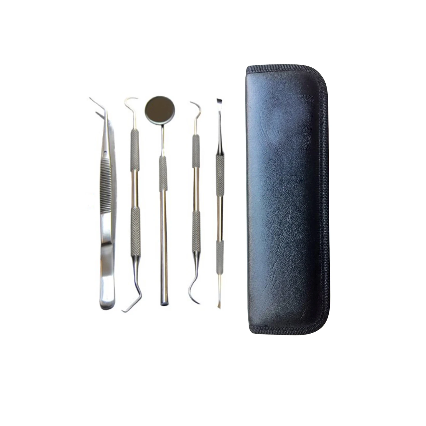 Dental Hygiene Kit Set Stainless Steel Non Slip Grip Silver Colour Tooth Pick, Dental Clay Removers dental instruments