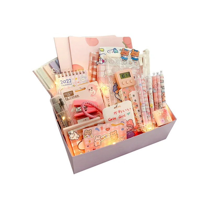 Creative Kawaii Notebooks Memo Pad School Spree Gift Box Stationery Set School Spree Gift Box