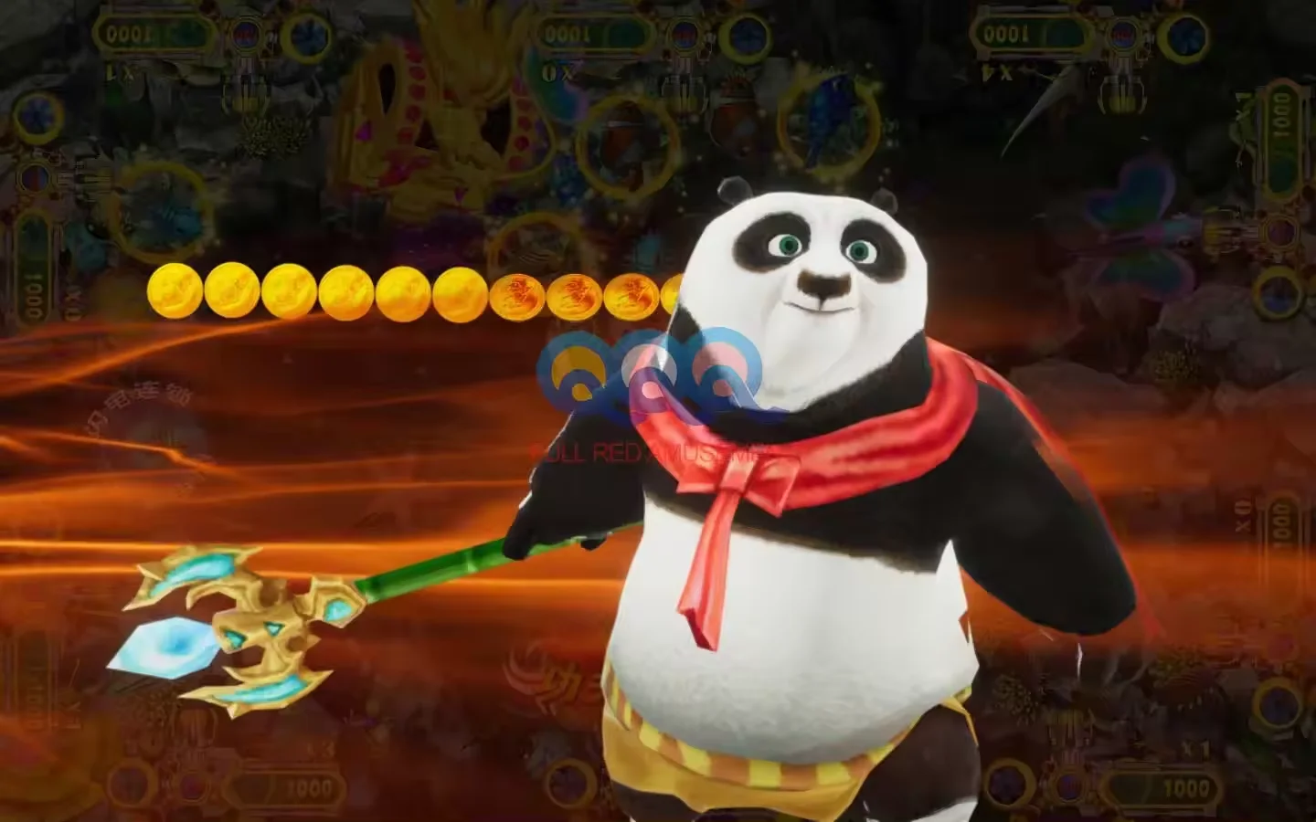 Kungfu Panda 3 Fish Shooting Game Table Fishing Hunter Game Ocean King 3 Fishing Game Board For Sale