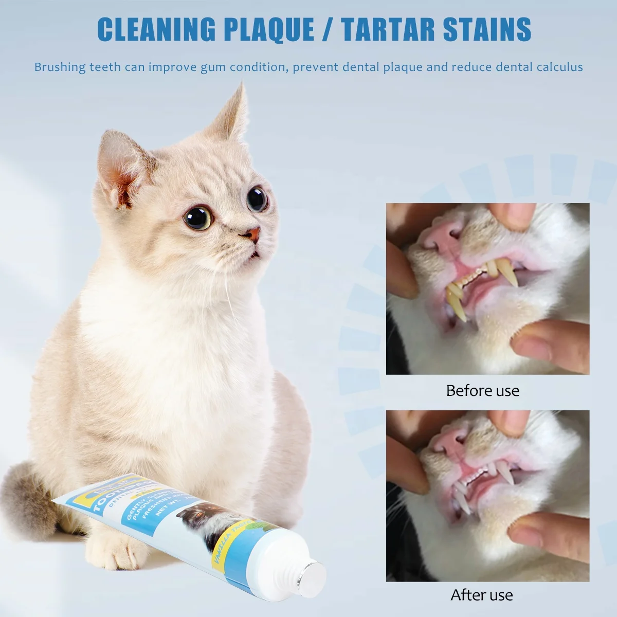 Factory Wholesale Color Box Packaging Dog Dental Care Cat Tooth Paste Dog Pet Toothpaste