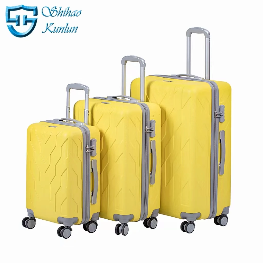 Customized logo travel luggage durable made stainless steel aluminum trolley bag luggage