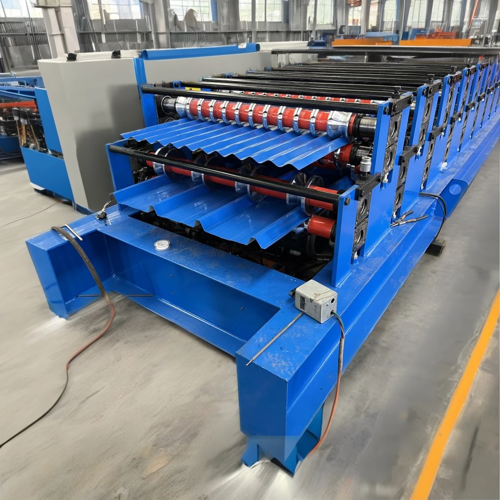 Three-Layer Corrugated IBR Zinc Roof Rollformer for Single Double Tile Industries Roofing Sheet Roll Forming Machine