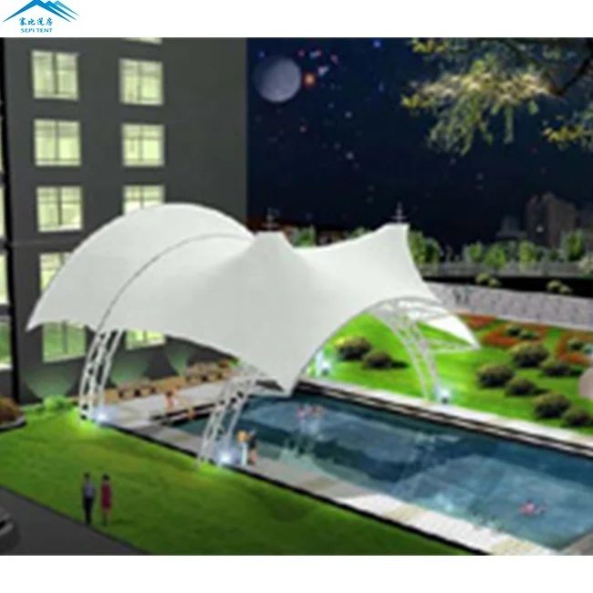 Натяжная мембранная конструкция SEPI, тент для парковки автомобиля, палатка для бассейна на открытом воздухе