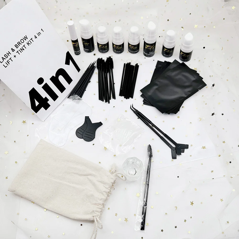 Luxury Long Lasting Organic Lash Lift and Brow Lamination Kit Private Label Lashlifting+tint set with Logo Lashlift Tool
