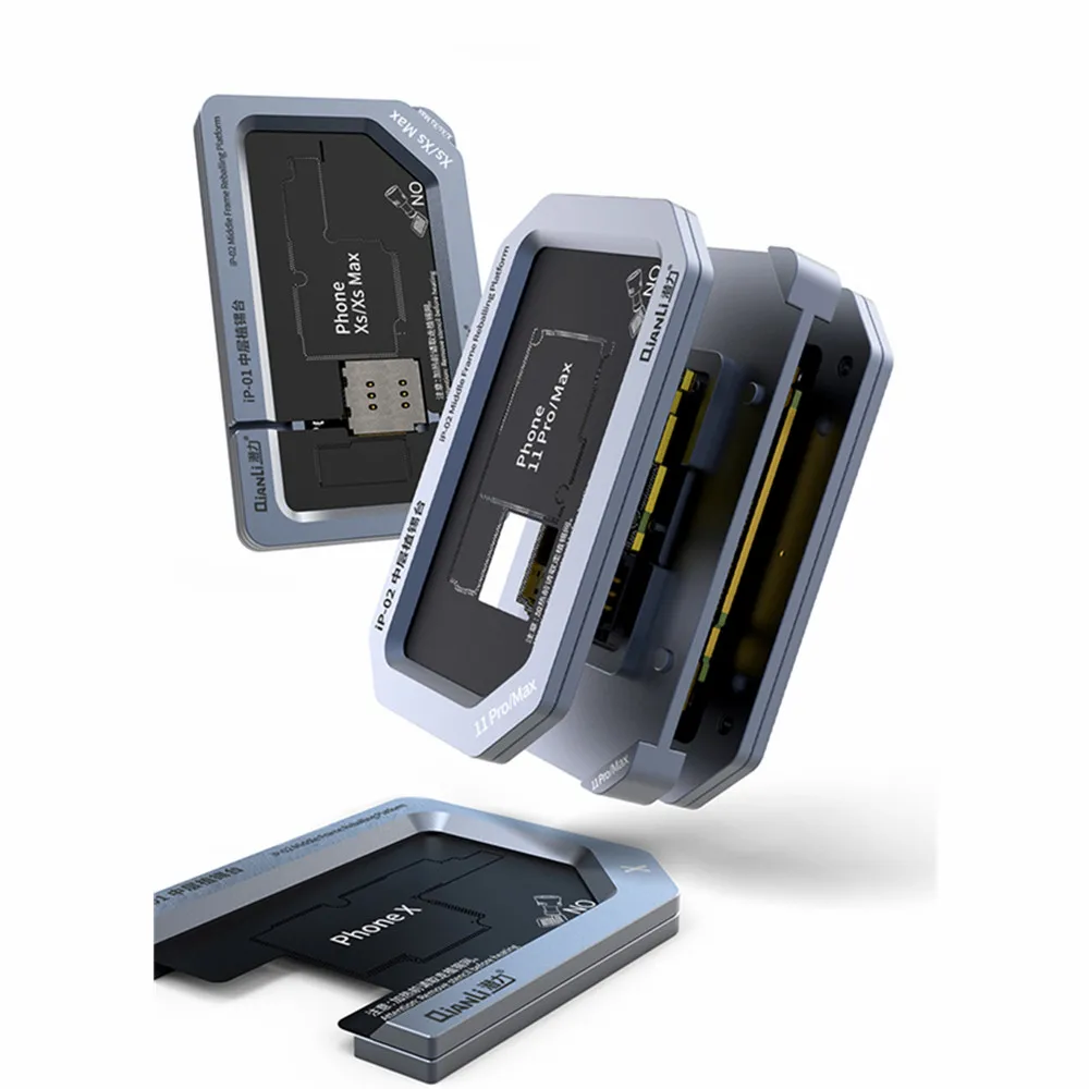 QIANLI ip-01 BGA металлический реболлинг трафарет на платформе для iPhone X XS MAX средняя рамка материнская плата для пайки