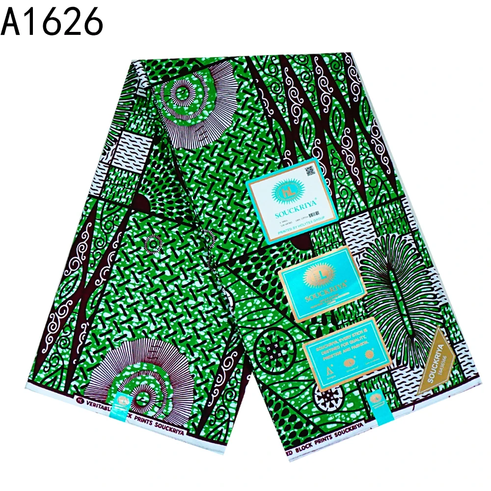 100% Cotton Ankara Africa Prints Real Wax Fabric Sewing Wedding Dress Crafts Patchwork Material