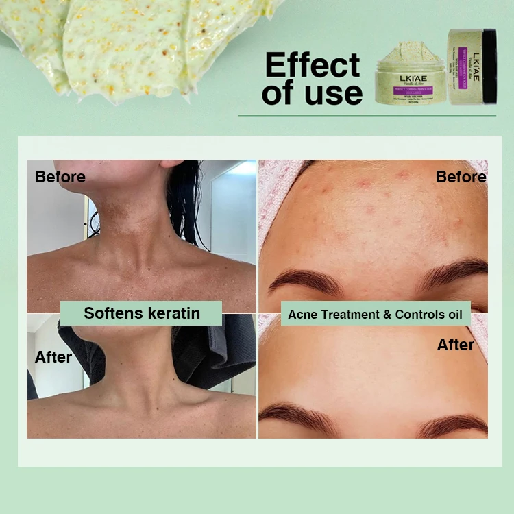Wholesale Control Oil Smooth Skin Long-lasting Fragrance Organic Face&Body Scrub With Seaweed Sugar Tropical Plants Ingredient