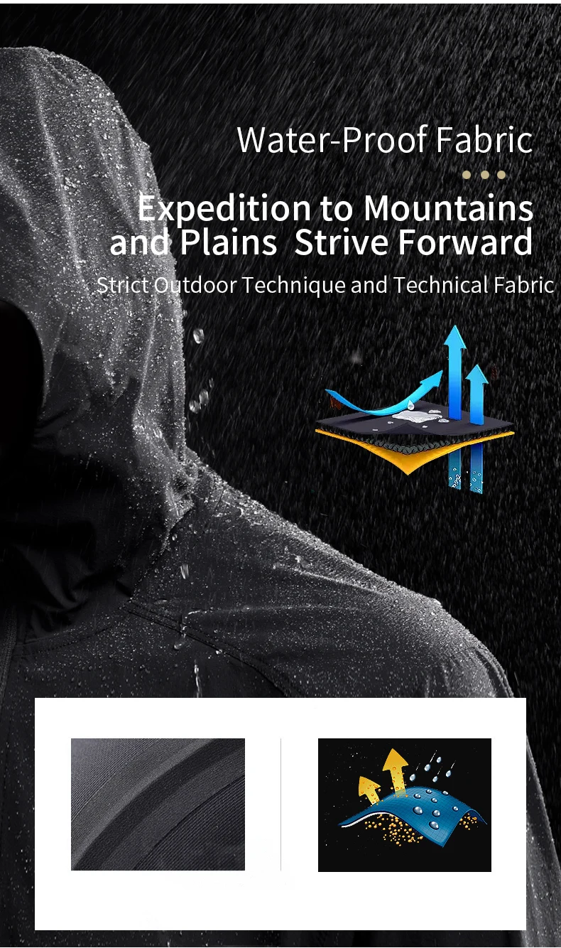 Wholesale FM5131 Man Fale Waterproof Sports Thin Hooded Jacket Windbreak Short Coat With Pocket For Running Gym Hiking