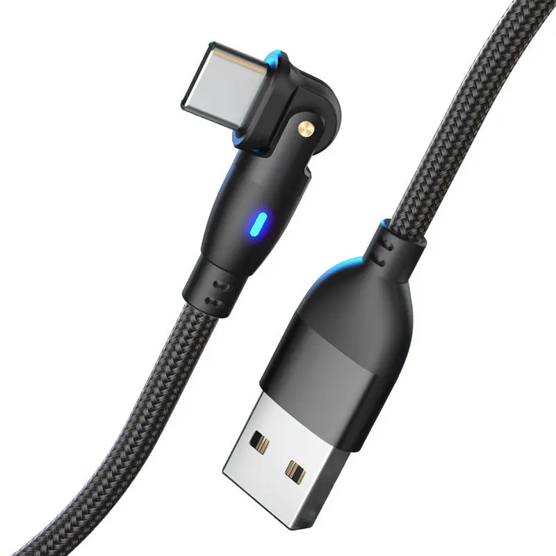 Fast Charging 180-Degree Rotation 3A Cable Fast Charging Usb To Usb-c Cable Micro Data Cable For mobile Phone
