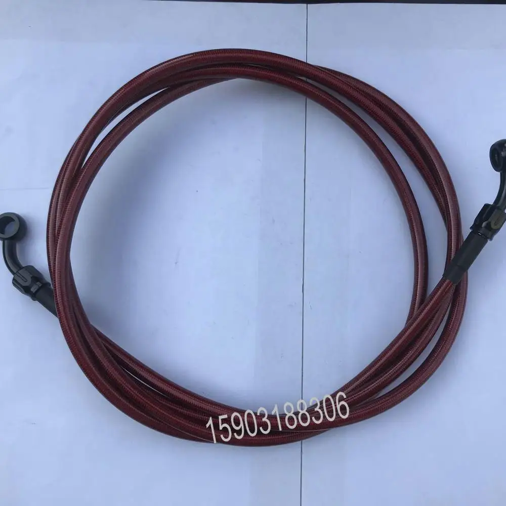 
High Pressure AN3 Nylon Brake Line Hose For Motorcycle Racing Cars With Full Black Aluminium Banjo Fittings 