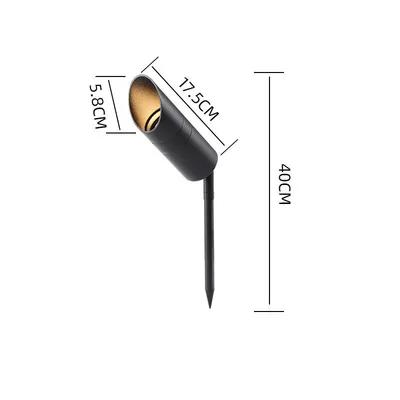 10w GU10 G5.3 LED courtyard landscape lamp brass 85-265v 220v 277v garden light fixture no lighting