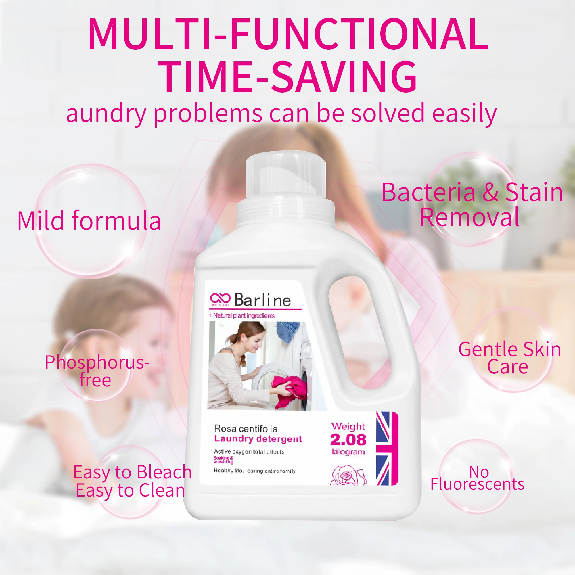 High Efficiency Liquid Laundry Detergent with Fabric Softener Sheets Infused with Essential Oil for Machine Wash Clothes