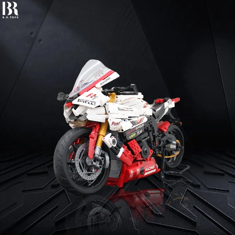 Intelligent DIY Plastic Educational Block Toys motorcycle building blocks for Kids Construction Car 2527pcs