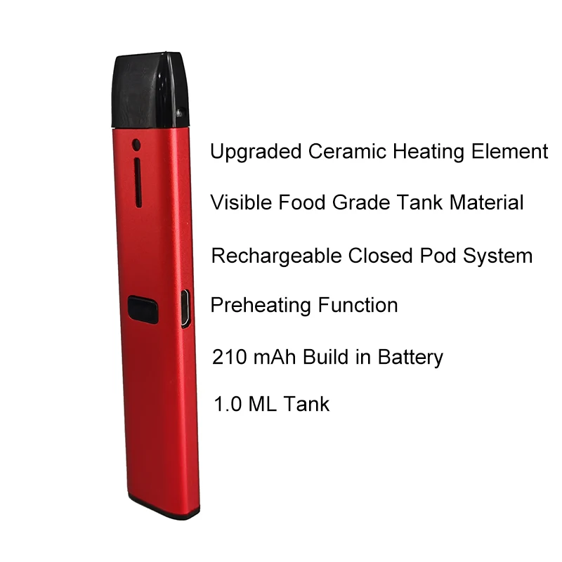 Preheat adjustable voltage 280mah battery Vape Cartridge Pen Pod 510